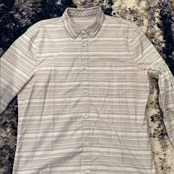 Lululemon commission Button Up (striped) - Picture 1 of 4